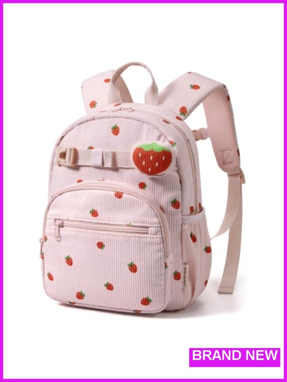 Corduroy Toddler Backpack for Girls 2-4, Daypack School Bookbag
